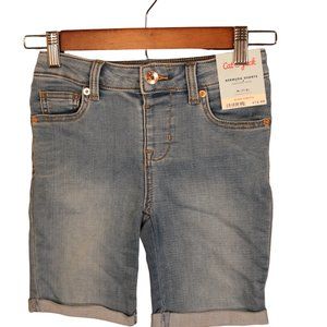 Cat & Jack  Girl Boy Hem Blue Jean Bermuda Shorts Size M 7 8 adjustable waist